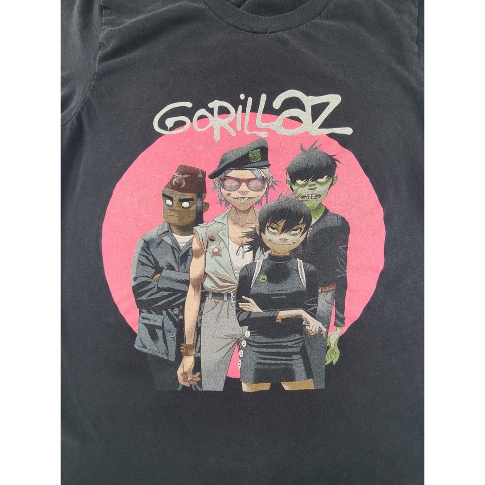 Gorillaz T-Shirt Mens Small Black Graphic Print Band Tee Short Sleeve Crew Neck